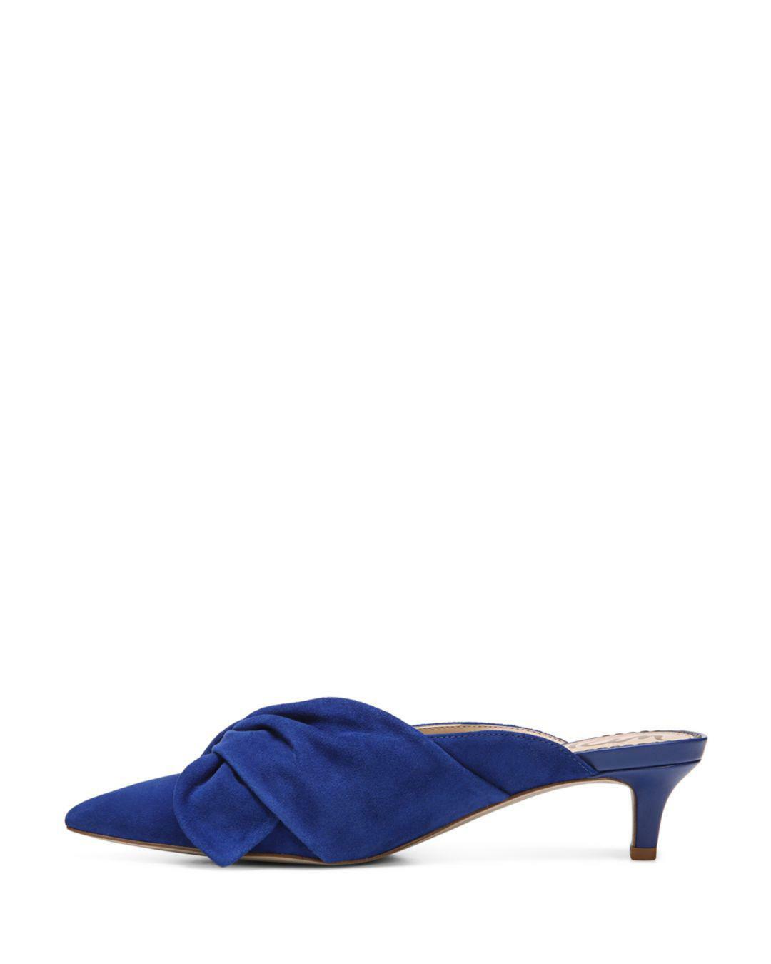 Sam Edelhomme femmes Laney Pointes chaussures Daim Mules bleu Taille 8 US 39 EU Sam Edelhomme femmes Laney Pointes chaussures Daim Mules bleu Taille 8 US 39 EU
