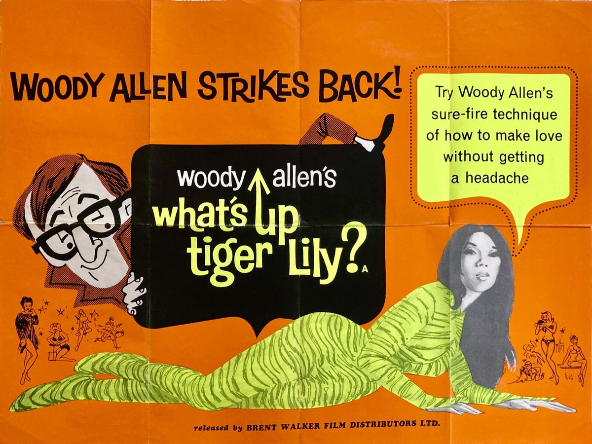 Woody Allen's What's Up Tiger Lily Original 1966 Quad Poster The