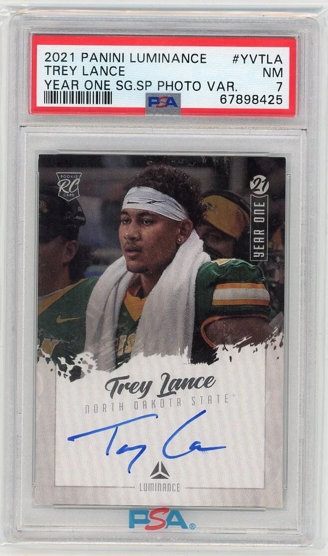 Trey Lance Panini Luminance Year One Signatures SP Photo Variations #YVTLA Base