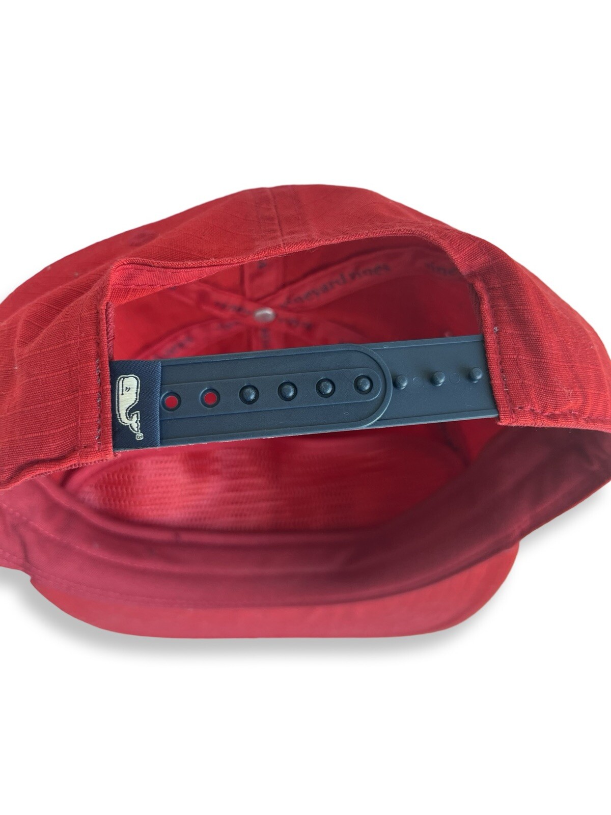 Vineyard Vines Hat Red Script Patch Logo Ripstop … - image 8