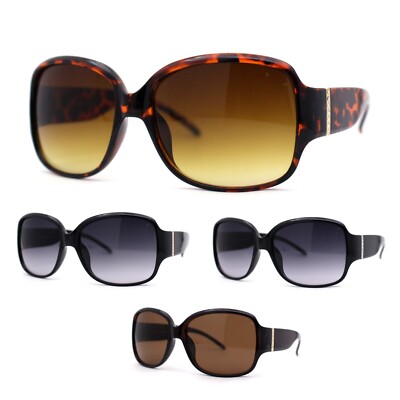 Crystal-Trim Brown Lens Women\'s Sunglasses Womens Exposed Horn Lens Rhinestone Trim Hinge Fashion  main image 3