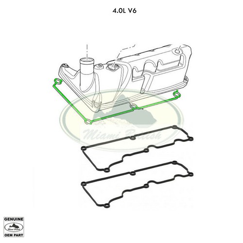LAND ROVER CYLINDER HEAD VALVE COVER GASKET SET x2 LR3 V6 4.0L LR126242