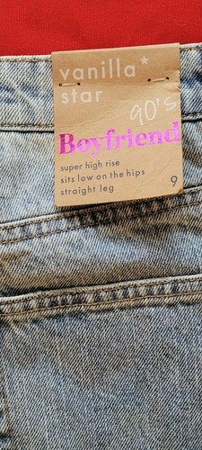 Vanilla star junior girl jean size 9 90s boyfriend straight leg distressed .nwt. - Picture 5 of 9