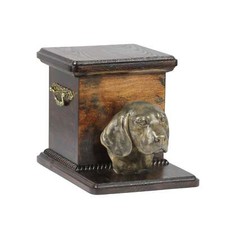 Beagle urn wood casket cremation urn for dog's ashes