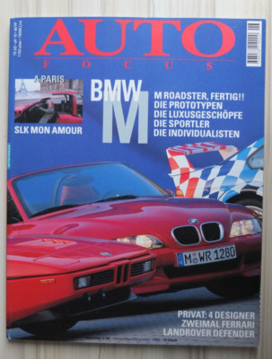 Auto Focus 1996 6/96 BMW M F355 Defender SL500 SLK Ascari FGR 275 GTB/4 Rover