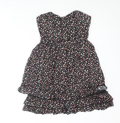 Seltene Fair Isle Damen Baumwollmischung Fit & Flare Größe 8 Herzausschnitt F