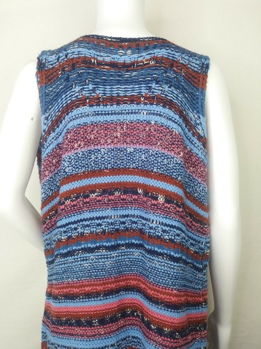 ethereal paper crane cardigan small sweater striped sleeveless long open EUC - Picture 7 of 12