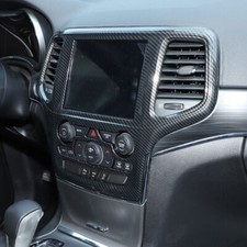 Car Center Gps Panel Cover Trim For Jeep Grand Cherokee 2014-2018 Carbon Fiber