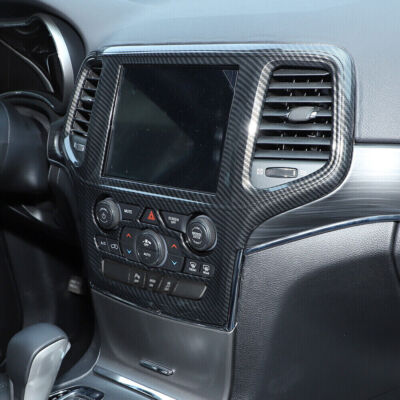 Car Center Gps Panel Cover Trim For Jeep Grand Cherokee 2014-2018 Carbon Fiber