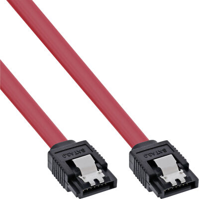 InLine  SATA 6Gb/s Kabel, mit Lasche, 0,5m