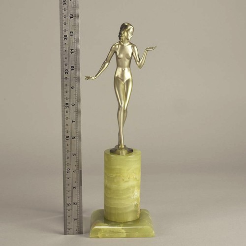'Dama Art Deco' Art Deco bronce por Josef Adolf - Imagen 10 de 11