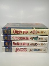 Shirley Temple VHS Bundle Curly Top, Littlest Rebel, Wee Willie Winkie, Captain 
