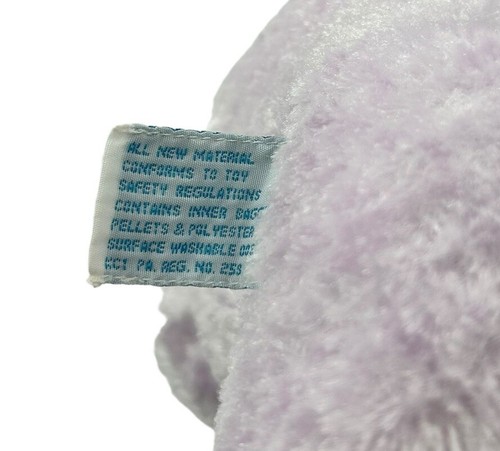 Peluche lapin violet disquette boucle oreille lapin de Pâques peluche - Photo 11/11