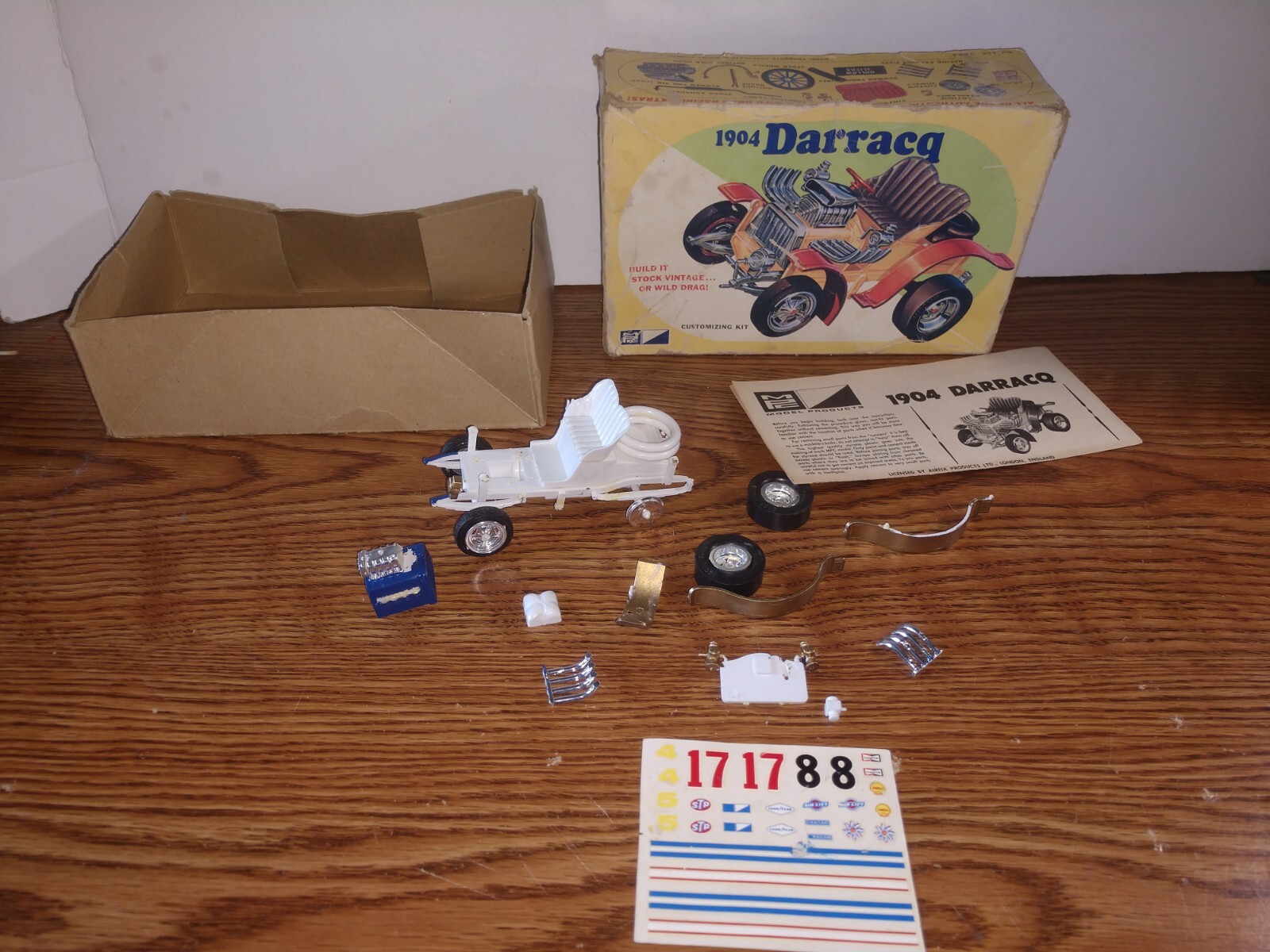 RARE VINTAGE MPC 1960s 1/32 1904 DARRACQ HOT ROD MODEL KIT Parts Lot eBay
