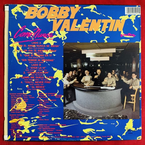 Bobby Valentin - Como Nunca (1990) Original Bronco US Pressing VG++ - Picture 2 of 5