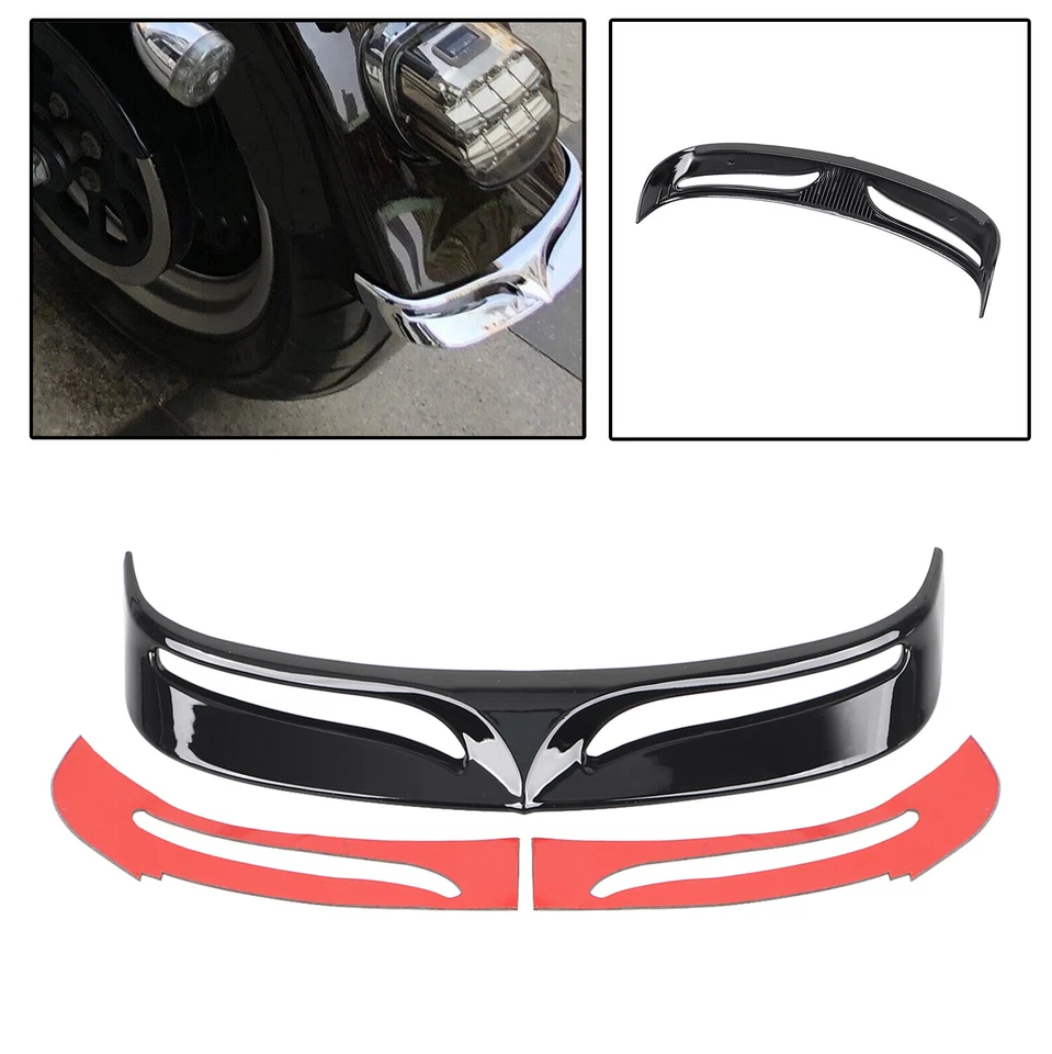 Punta de borde de guardabarros trasero negro vivo para Harley FatBoy FLSTF Lo FLSTFB Foto 3 de 4