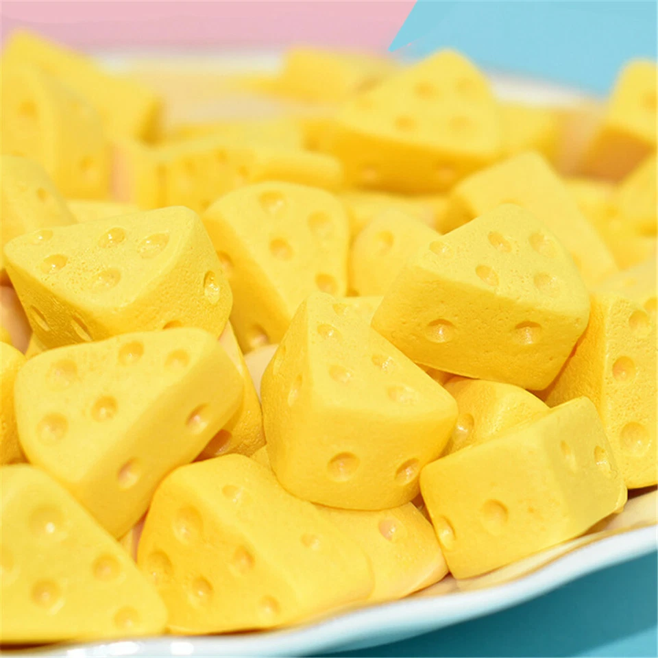 10pcs Yellow Resin 17x15x9mm Cheese Food Ornament DIY Decor Craft Embellishment - Image 4 of 4