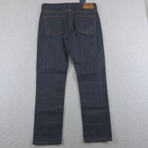 Jeans J CREW Para Hombre 31x30 Azul Lavado Oscuro Kaihara Denim Japonés 770 Calce Recto - Imagen 12 de 14