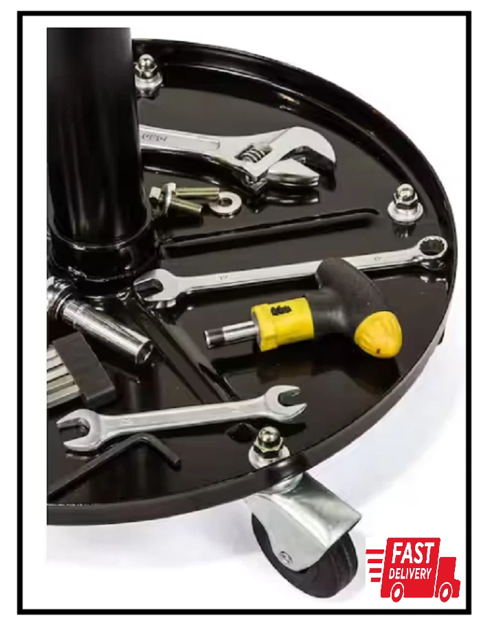 Taburete mecánico rodante neumático WEN 73012T capacidad 300 libras Foto 2 de 3