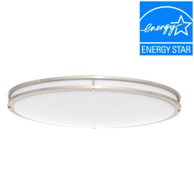 Envirolite 32 In Brushed Nickel White Low Profile Led Ceiling Flushmount 46335997332 Ebay