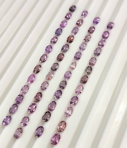 Spinel Multi Color Natural Faceted Oval Cut 5X3 mm Calibrated Gemsstone 50 Piece - Picture 2 of 4