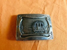 Vintage San Francisco Cable Car Belt Buckle 1977 Indiana Metal Craft