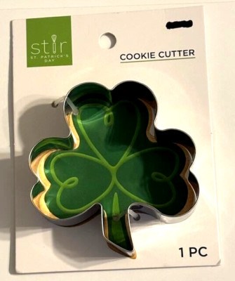 Shamrock Cookie Cutter Stainless-Steel 3'' 3-leaf clover St. Patrick s Day