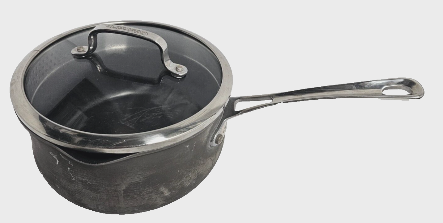 Cuisinart 6419-18P 2Qt. Nonstick Hard-Anodized Spouted Saucepan w/ Original Lid