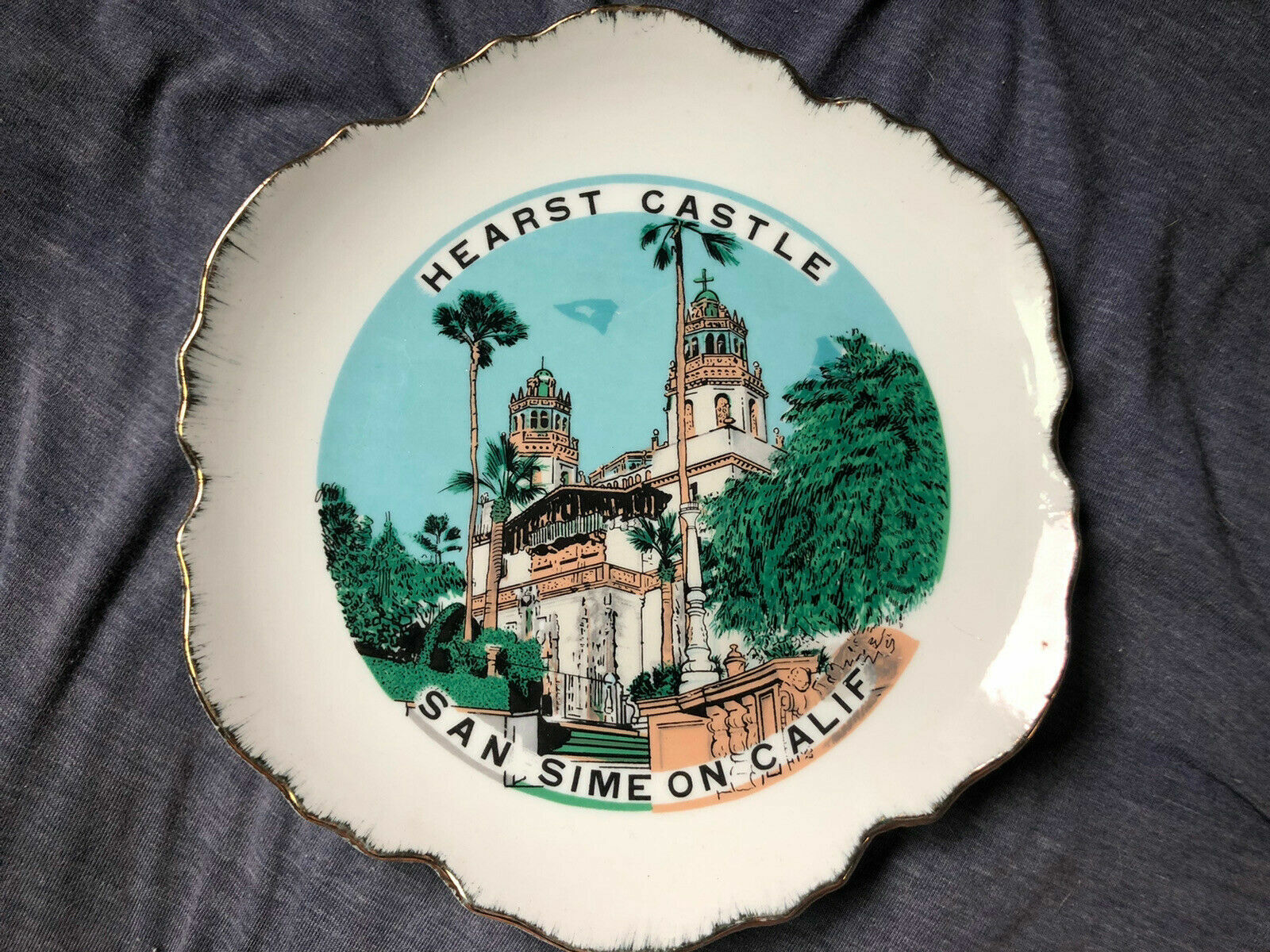 Vintage Decorative Wall Plate. Hearst Castle. San Simeon, CA. eBay