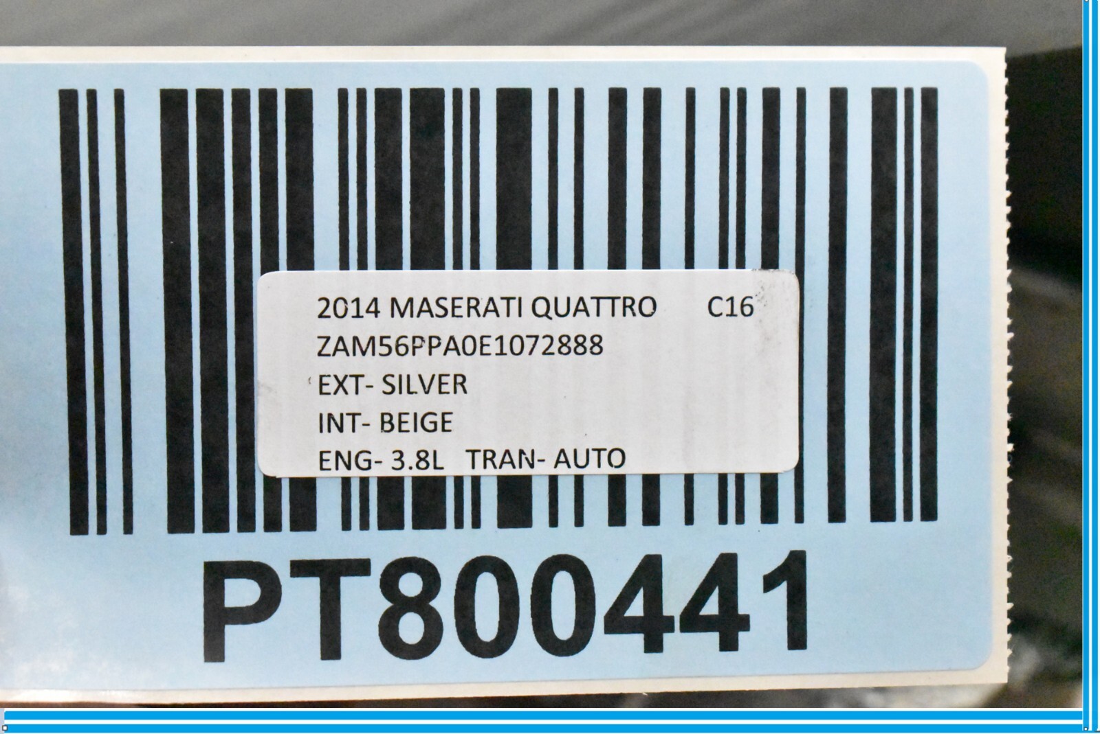 2014-2020 MASERATI QUATTROPORTE REAR SHIELD COVER OEM