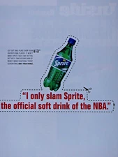 Sprite Vintage 1998 NBA CUT OUT Original Print Ad 8.5 x 11"
