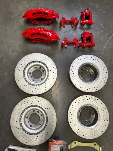MERCEDES BENZ AMG RED CALIPER BRAKE SYSTEM FOR 2002-2018 W463 G63/G65 - Picture 5 of 7