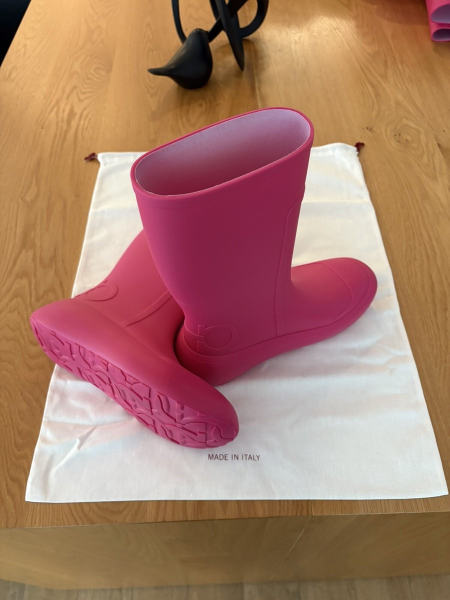 Salvatore Ferragamo Gancini Logo Rubber Rainboots Rain Boot Salvatore Ferragamo Gancini Knee High Rain Rubber Wellington  main image 4