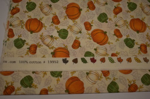 4 FAT QUARTER LOT happy fall DEB STRAIN moda PLAID woodgrain PUMPKINS sunflowers - Picture 7 of 9