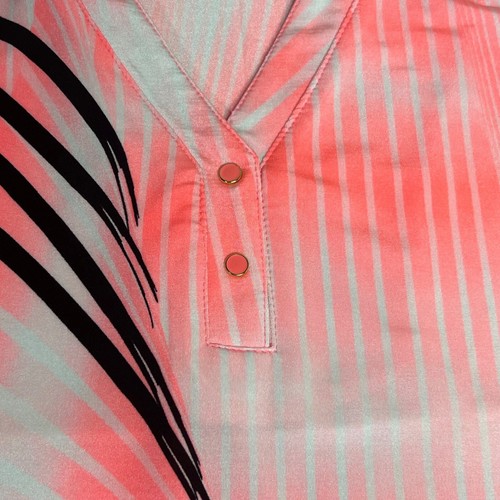 Jamie Sadock Sleeveless Golf Top Womens Size L Neon Pink White Abstract Stretch - Picture 7 of 19