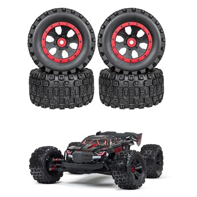 211mm Monster Truck Wheel & Tire for ARRMA 1/5 Kraton Outcast X-Maxxx 8S (4pcs)