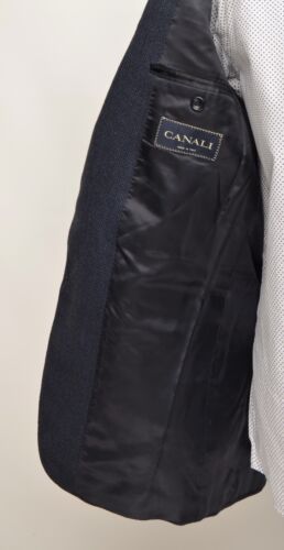 Men's CANALI Blue Herringbone Wool/Cashmere 2Btn EU 50R UK,US 40R Drop 6 Blazer - Picture 9 of 15