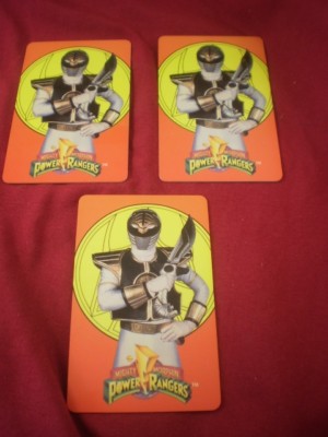 LOT of 3 Mighty Morphin Power Rangers ID Card license plastic personal info card