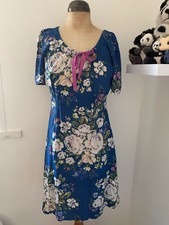 BNWT CATH KIDSTON BOW NECK DETAIL CREPE TEA DRESS DRESS 'INK' SIZE 10