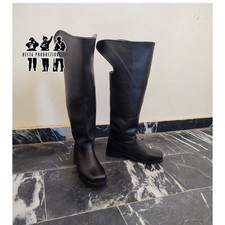 Leather Cavalry Boots No Tariff American Civil War Long Dragon Boots