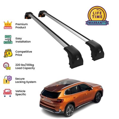 Bamboli Ltd Dachträger Querträger Set für Bmw X1 (U11) 2022-2025 Silber