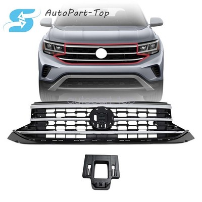 Fit 2020-2023 Vw Volkswagen Atlas Front Bumper Chrome & Black Upper Grille