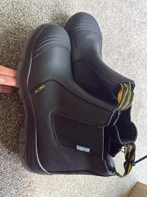 Work Boots for Men, Steel Toe, Puncture-Resistant, Pull on Chelsea Leather Safet