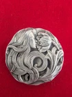 MK Barz Woman Smelling Flower Poured Silver Round 1 Ozt .999 Fine