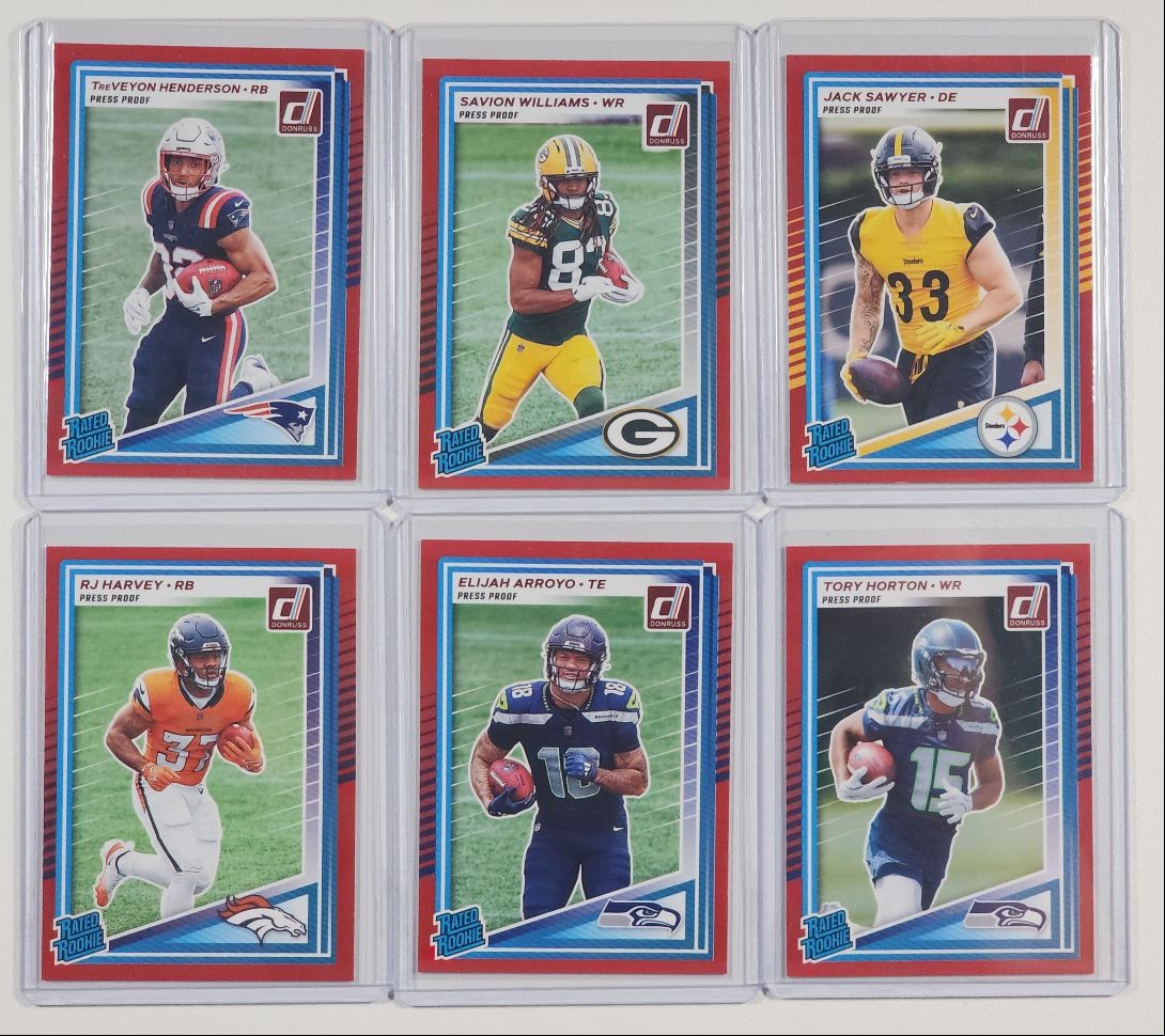 [6] RJ HARVEY ELIJAH ARROYO 2025 DONRUSS RATED ROOKIE RED PRESS PROOF Q4860