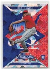 2025 Panini Crusade Rhett Lowder Blue Cracked Ice Crusade Insert (RC) #44