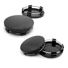 Wheel Center Caps, Waterproof ABS Wheel Center Hub Cap Cover, 2.36" 4 PCS Black