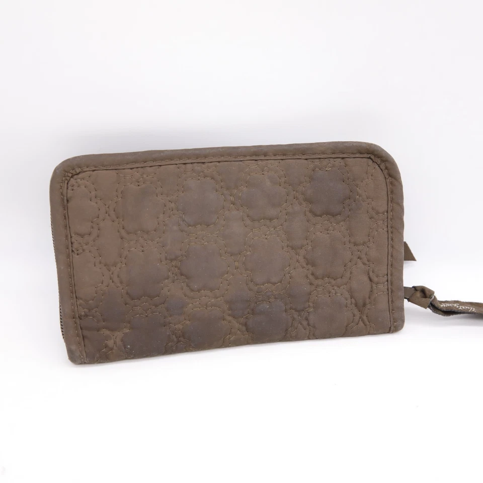 Thirty-One 31 Womens Wallet Brown Quilted Organizer Nylon Lightweight Zip Around - Image 4 of 4