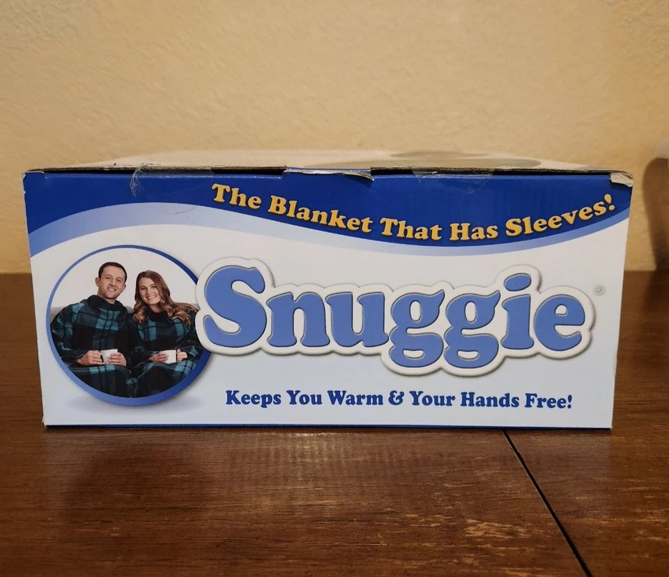 Manta de TV Snuggie Original a Cuadros con Mangas y Bolsillos Vellón Adulto Foto 4 de 4