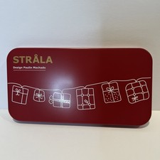 Ikea NIB Strala Christmas Present Lights In Tin Box Battery Operated 12 lights